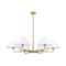 Z-Lite Leila Chandelier, 6-Light, 44 In.W x 10.75 In.H, Luxe Gold/White Linen 744-44R-LG - alternate 3